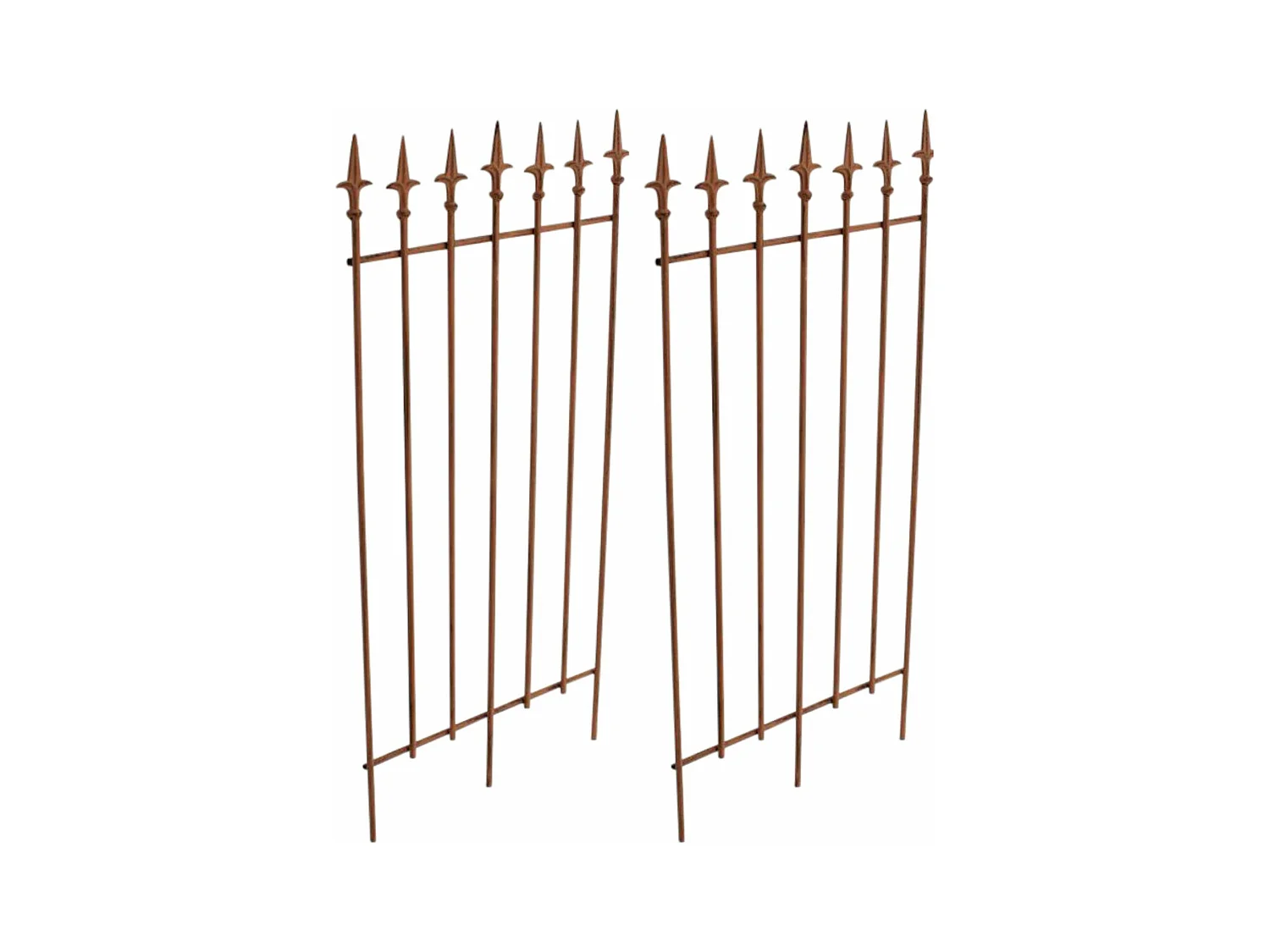 Lot de 2 treillis métal marron 50 x 0.7 x 100 cm 10_0003831