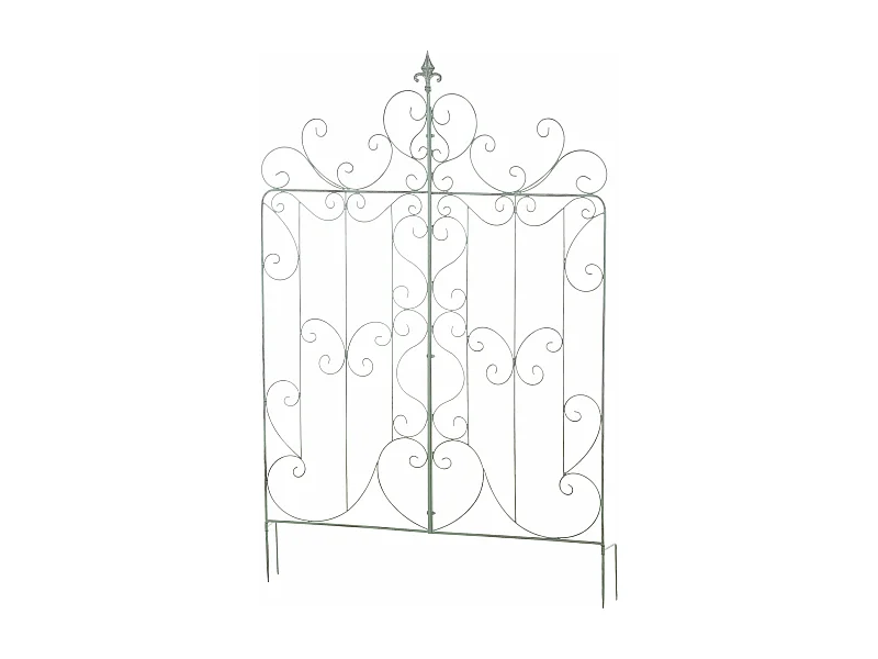 Treillis décoration de jardin métal argentée 99 x 1 x 133 cm 10_0003891