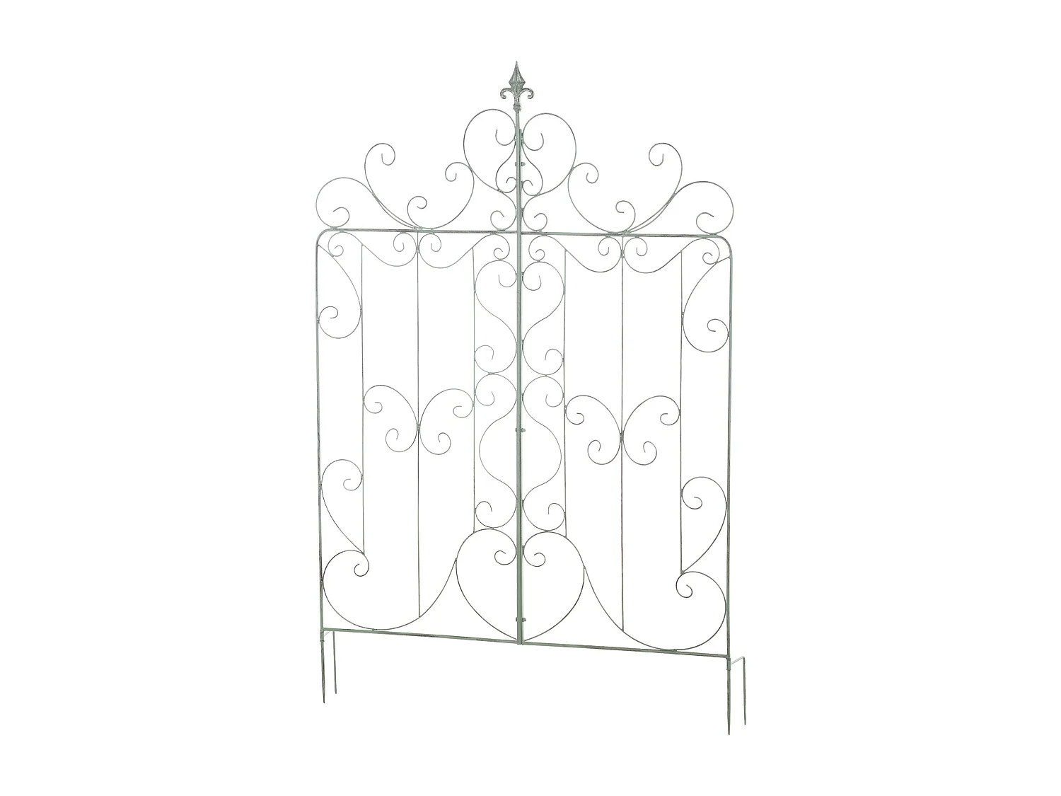 Treillis décoration de jardin métal argentée 99 x 1 x 133 cm 10_0003891