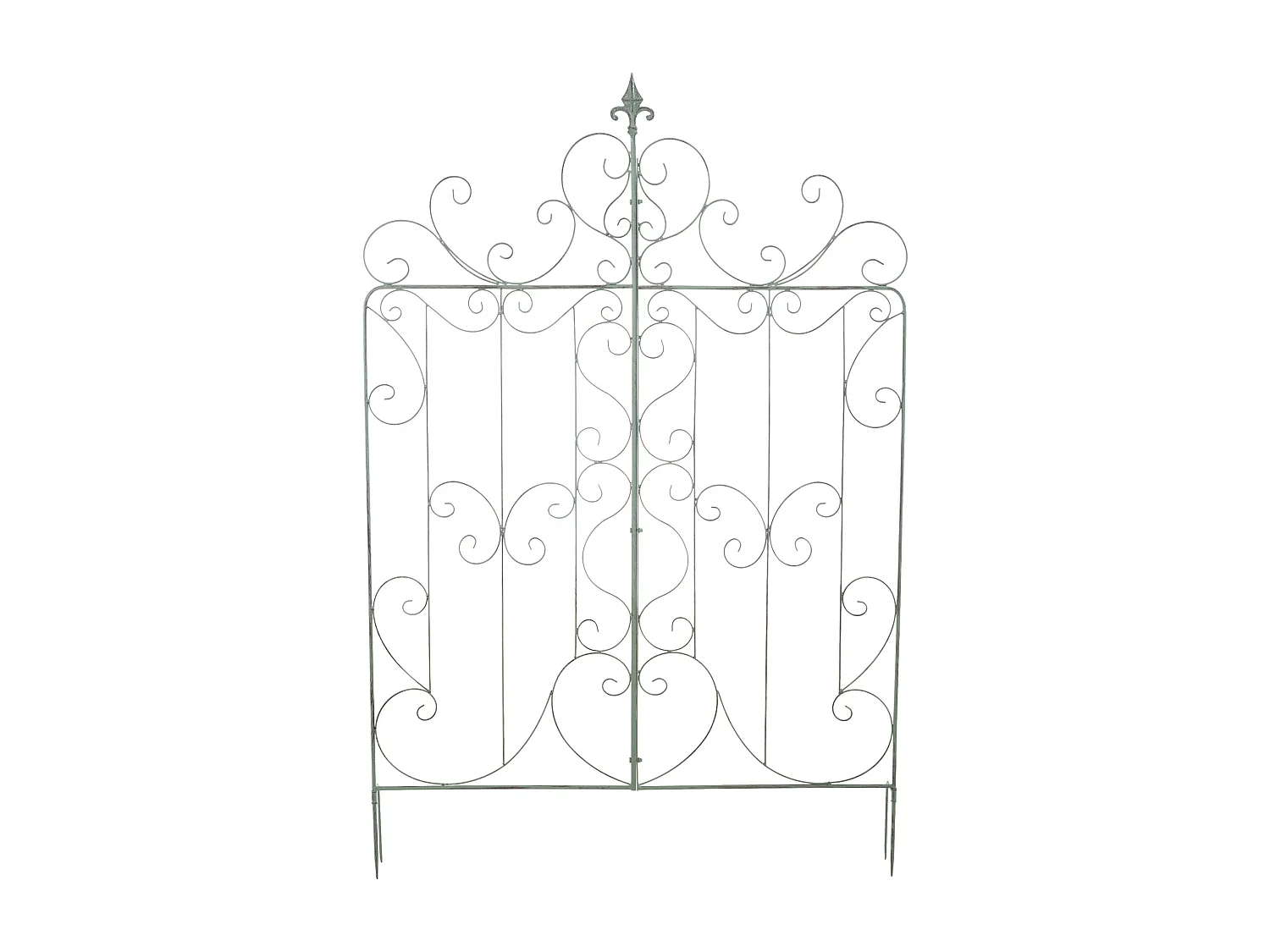 Treillis décoration de jardin métal argentée 99 x 1 x 133 cm 10_0003891