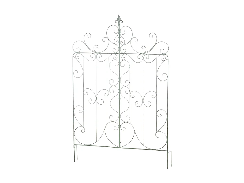 Treillis décoration de jardin métal argentée 99 x 1 x 133 cm 10_0003891