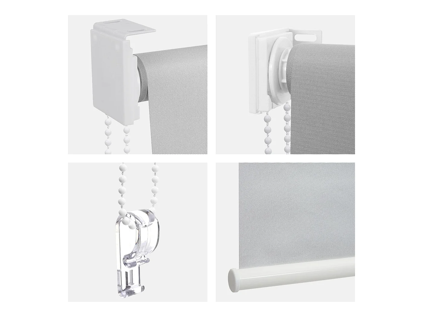 Store enrouleur de fenêtre blanche 90 x 0.3 x 160 cm 04_0004561