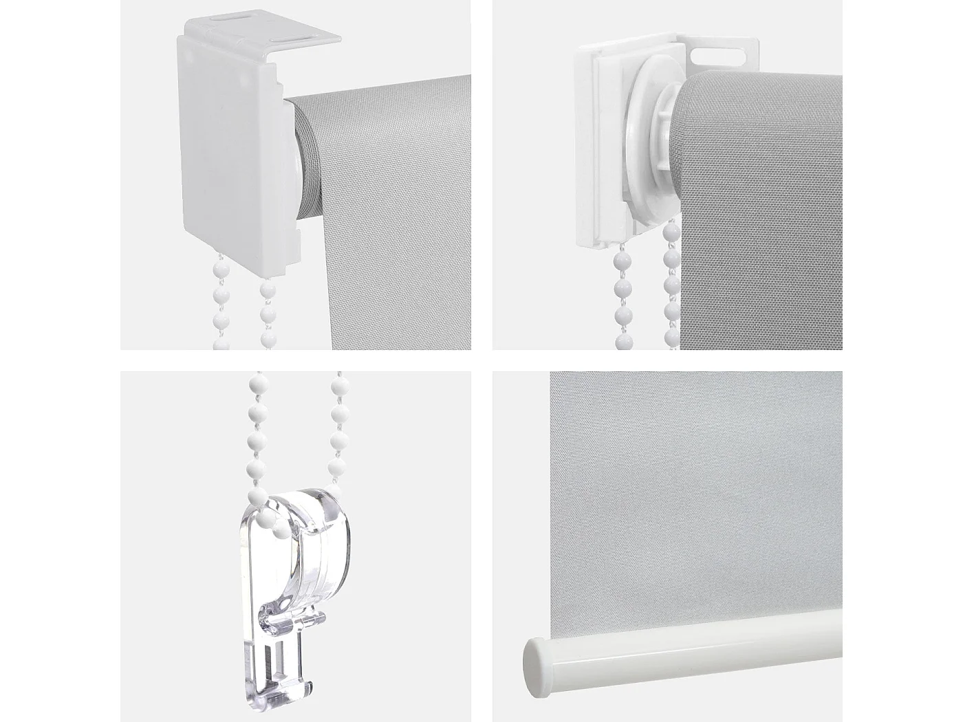 Store enrouleur de fenêtre blanche 80 x 0.3 x 230 cm 04_0004557