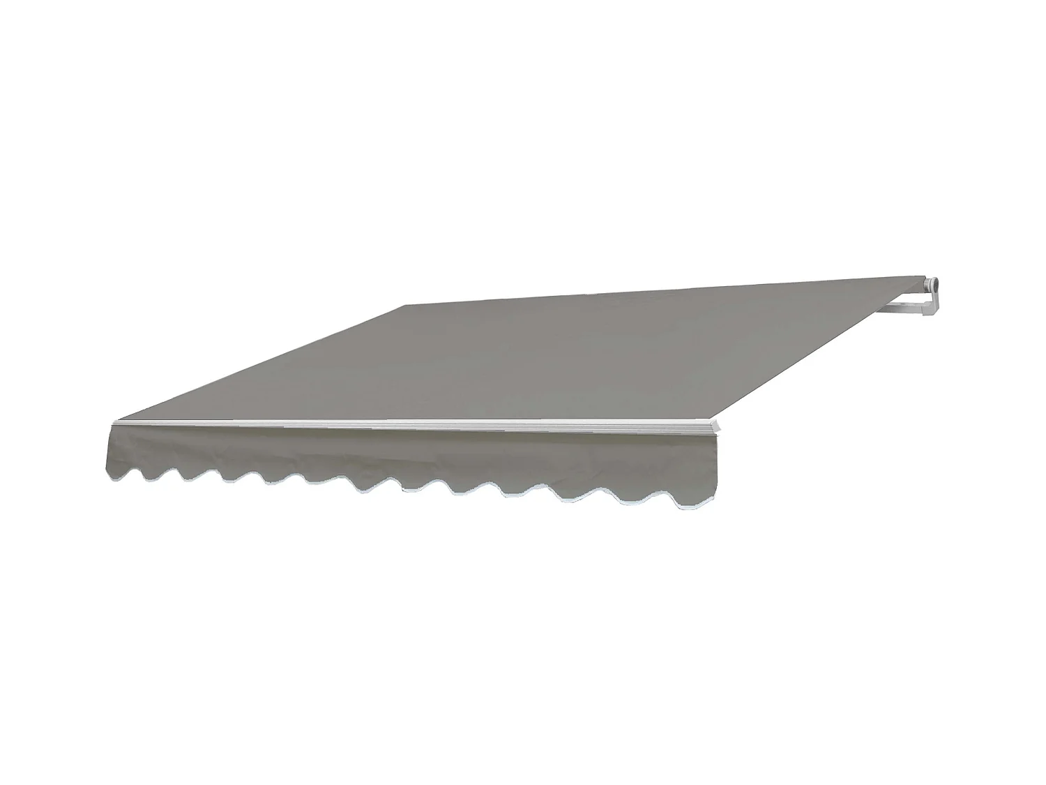 Store bannes auvent en aluminium grise 22 x 19 x 406 cm 04_0005772