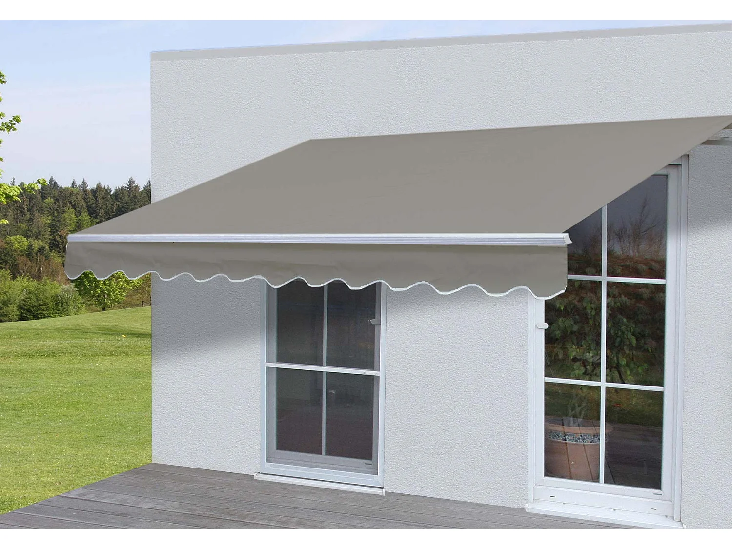 Store bannes auvent en aluminium grise 21 x 20 x 506 cm 04_0005774