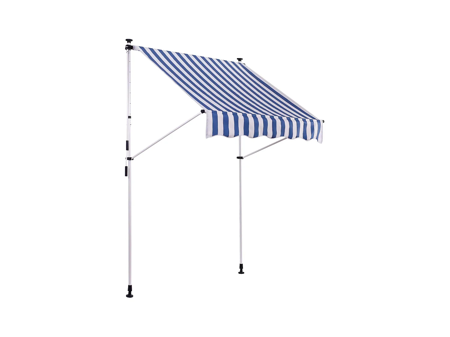 Store banne terrasse auvent blanche 350 x 120 x 200 cm 10_0002973