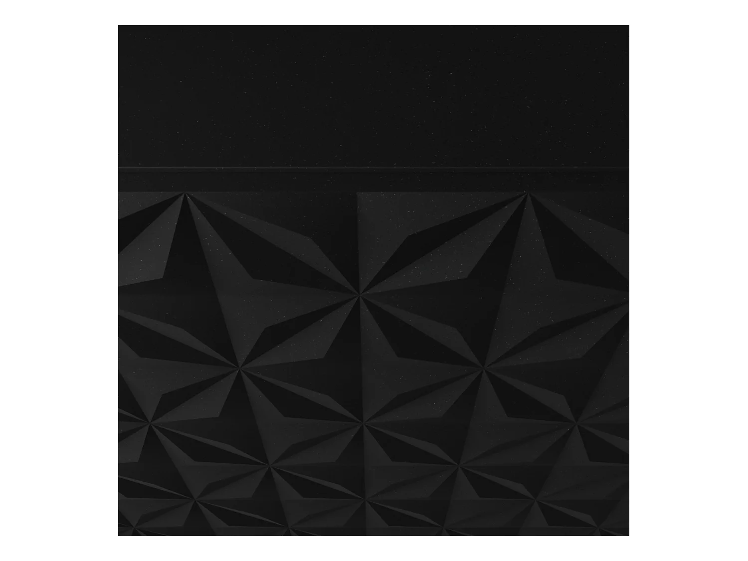 TV-Schrank Cali III Fernsehschrank TV-Lowboard 200 cm Fronten gefräst wie ein Kaleidoskop modernes Design dreitürig (Farbe: schwarz, schwarz)