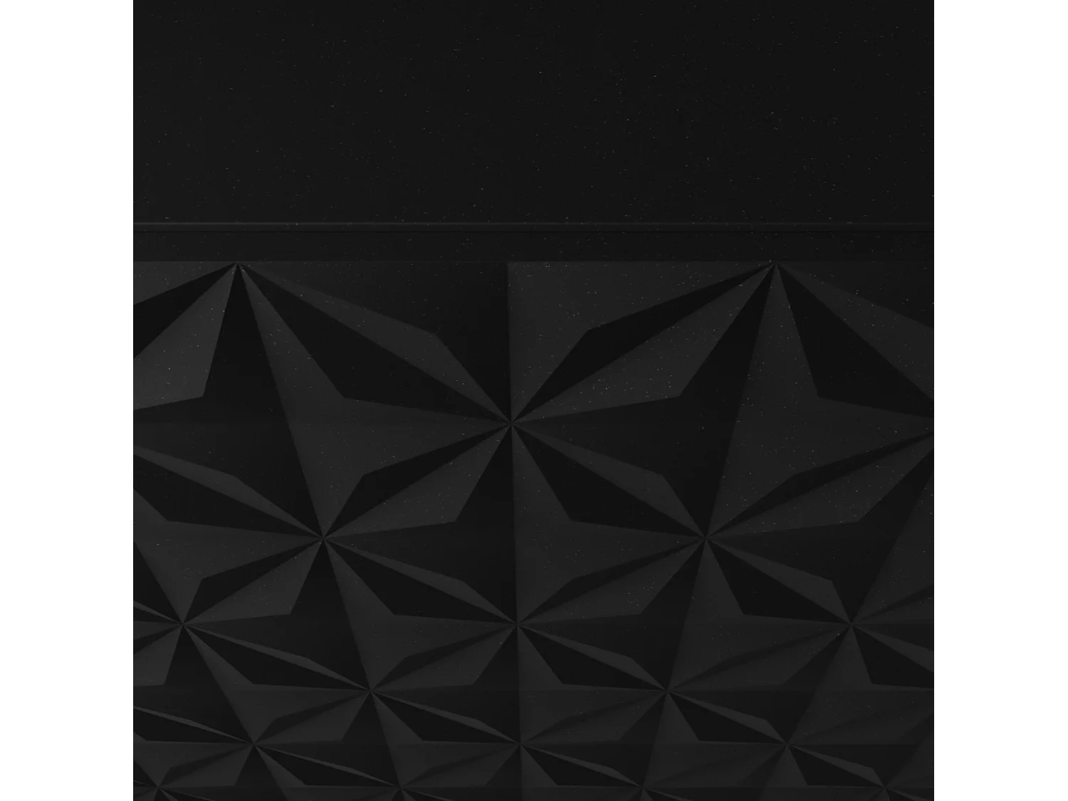 TV-Schrank Cali III Fernsehschrank TV-Lowboard 200 cm Fronten gefräst wie ein Kaleidoskop modernes Design dreitürig (Farbe: schwarz, schwarz)