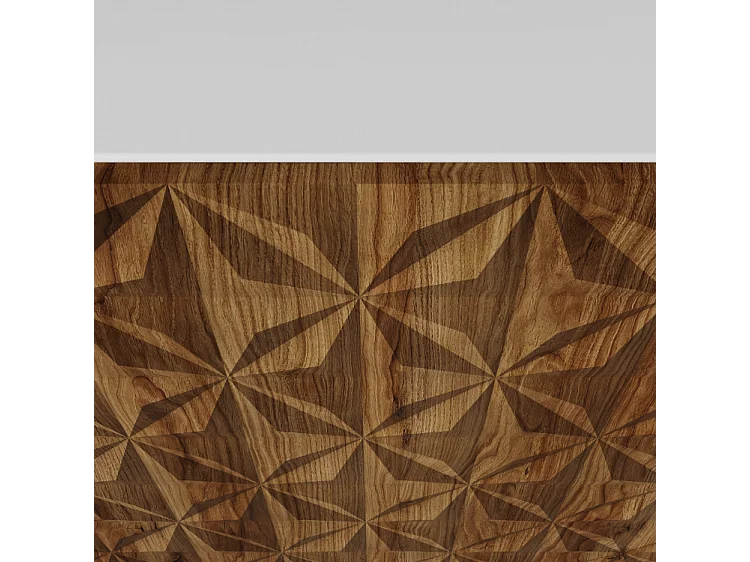 TV-Schrank Cali III Fernsehschrank TV-Lowboard 200 cm Fronten gefräst wie ein Kaleidoskop modernes Design dreitürig (Farbe: weiß, catania)