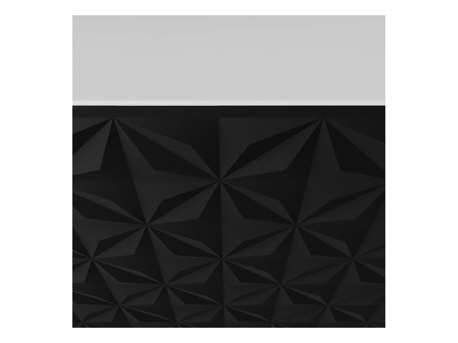 TV-Schrank Cali Fernsehschrank TV-Lowboard 200 cm Fronten gefräst wie ein Kaleidoskop modernes Design Wandmontage (Farbe: weiß, schwarz)