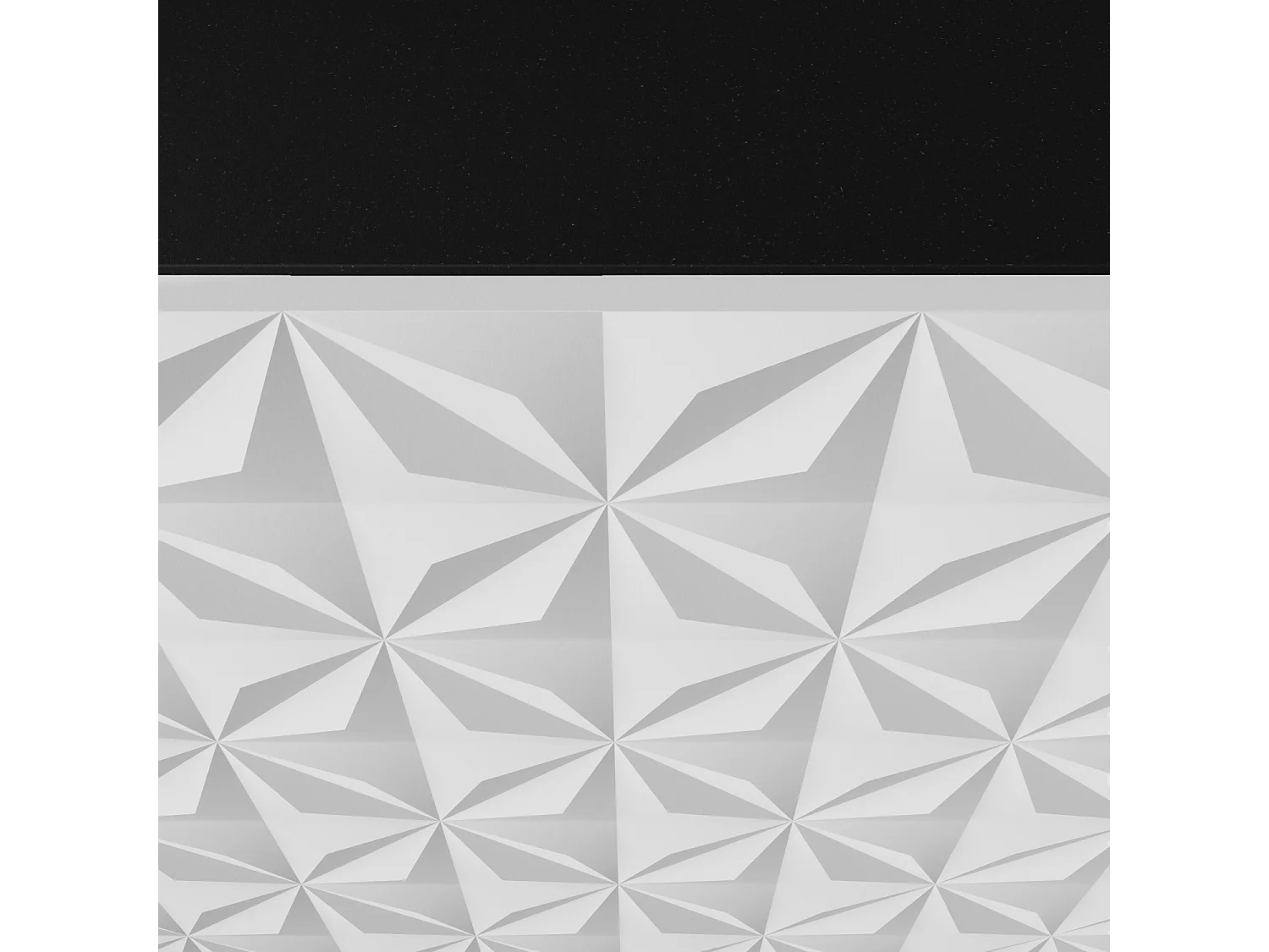 TV-Schrank Cali Fernsehschrank TV-Lowboard 200 cm Fronten gefräst wie ein Kaleidoskop modernes Design Wandmontage (Farbe: schwarz, weiß)