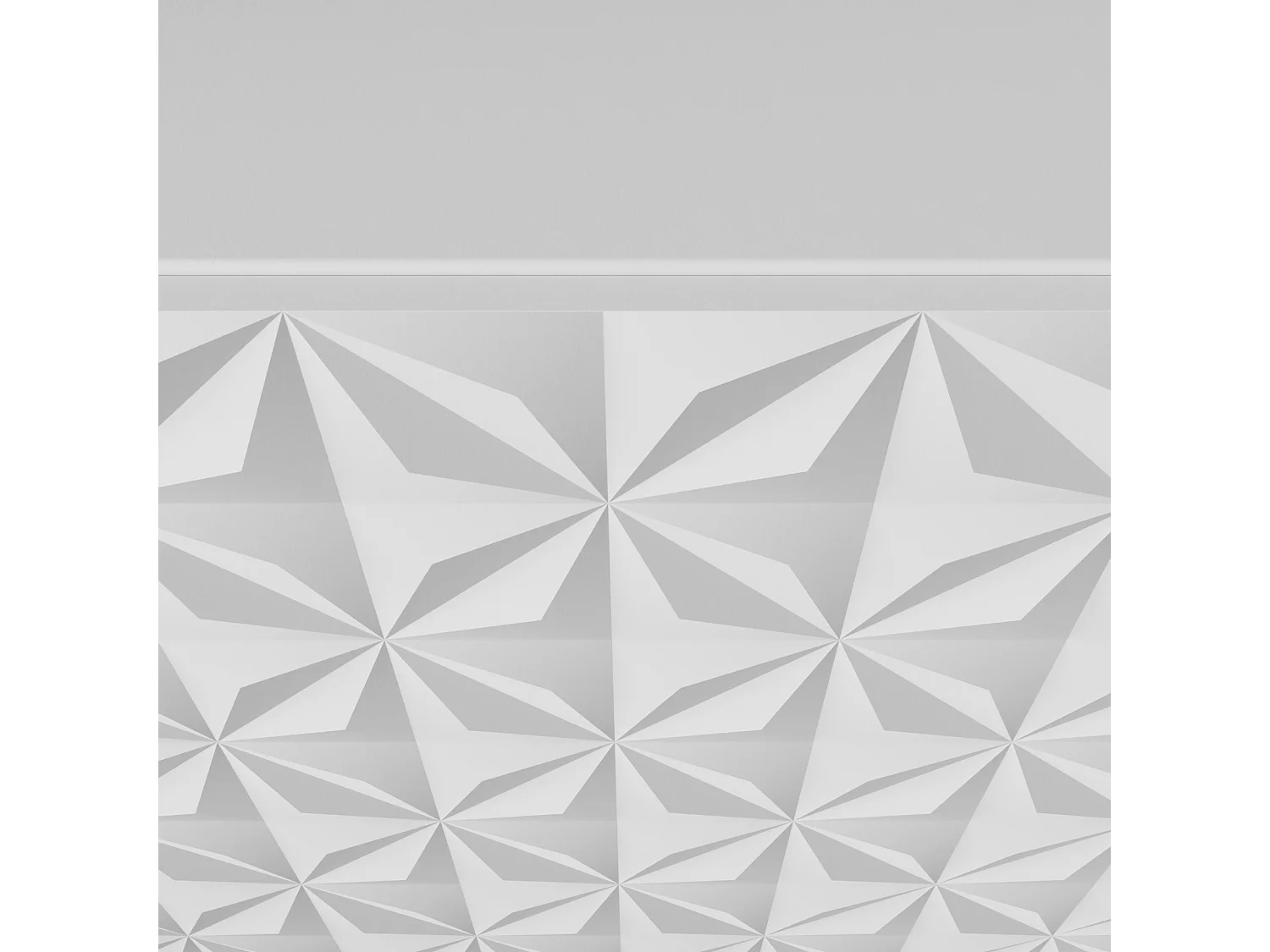 TV-Schrank Cali Fernsehschrank TV-Lowboard 200 cm Fronten gefräst wie ein Kaleidoskop modernes Design Wandmontage (Farbe: weiß, weiß)