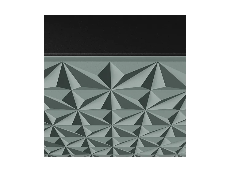 TV-Schrank Cali III Fernsehschrank TV-Lowboard 200 cm Fronten gefräst wie ein Kaleidoskop modernes Design dreitürig (Farbe: schwarz, grün)