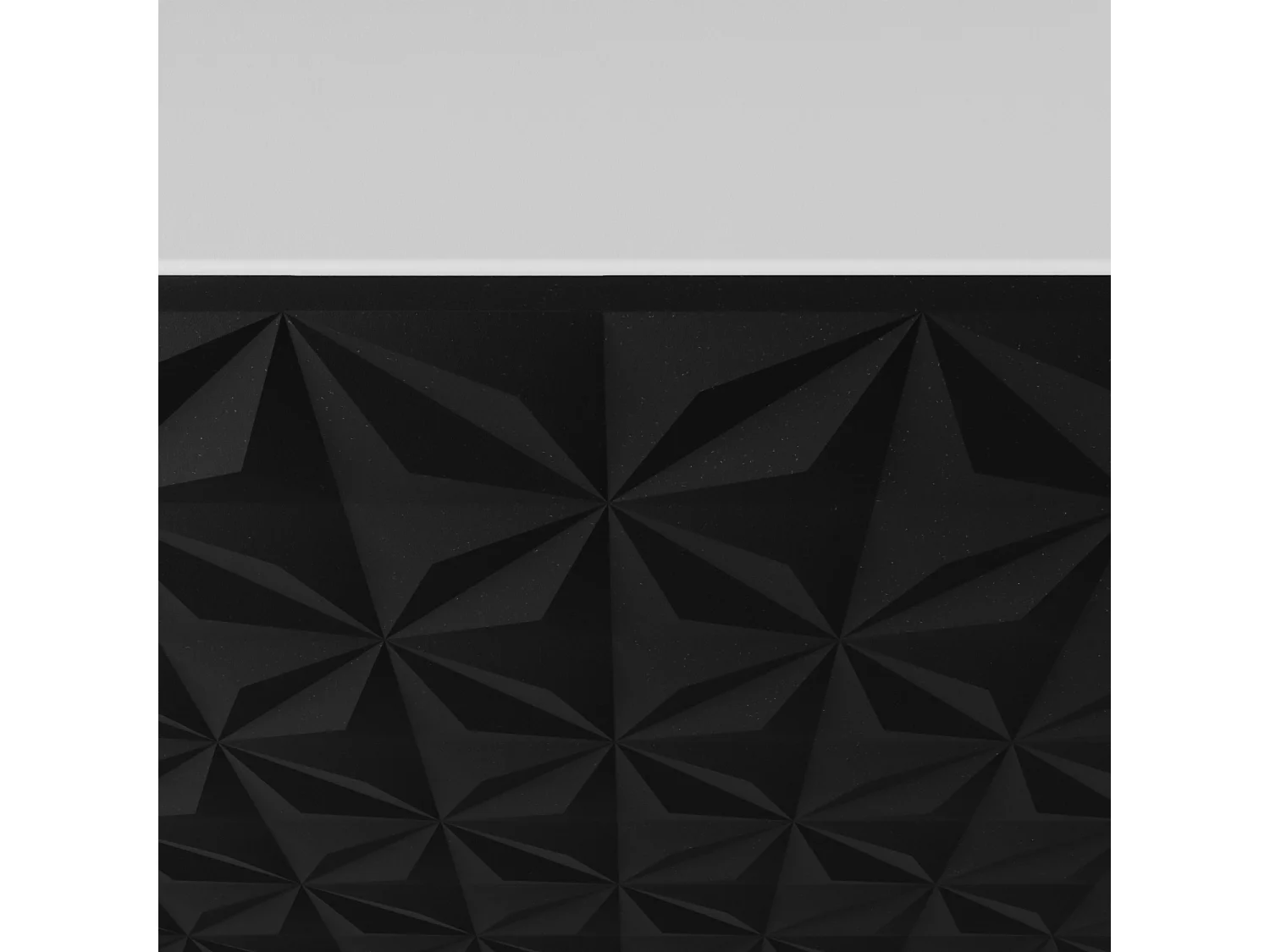 TV-Schrank Cali III Fernsehschrank TV-Lowboard 200 cm Fronten gefräst wie ein Kaleidoskop modernes Design dreitürig (Farbe: weiß, schwarz)