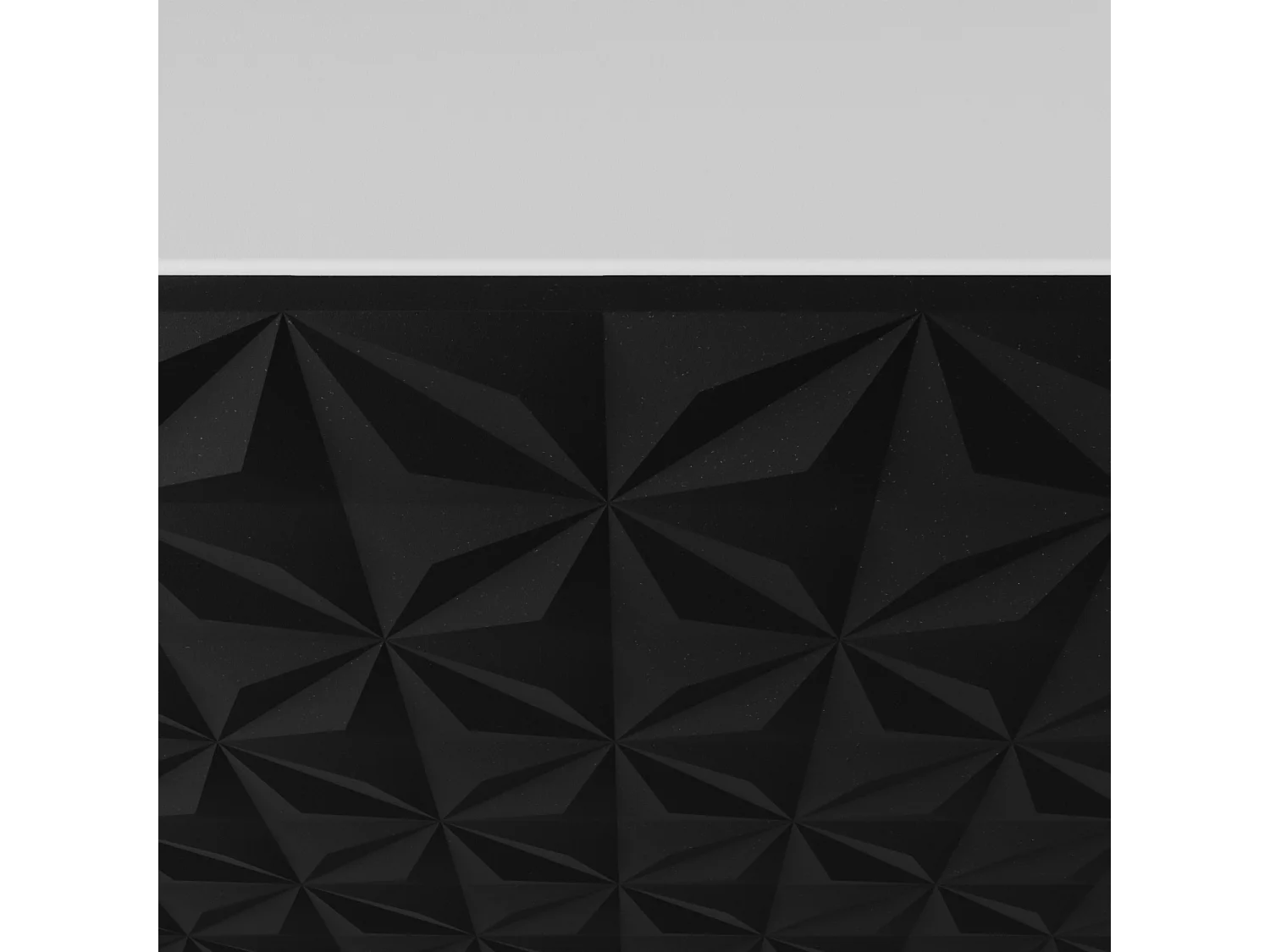 TV-Schrank Cali III Fernsehschrank TV-Lowboard 200 cm Fronten gefräst wie ein Kaleidoskop modernes Design dreitürig (Farbe: weiß, schwarz)