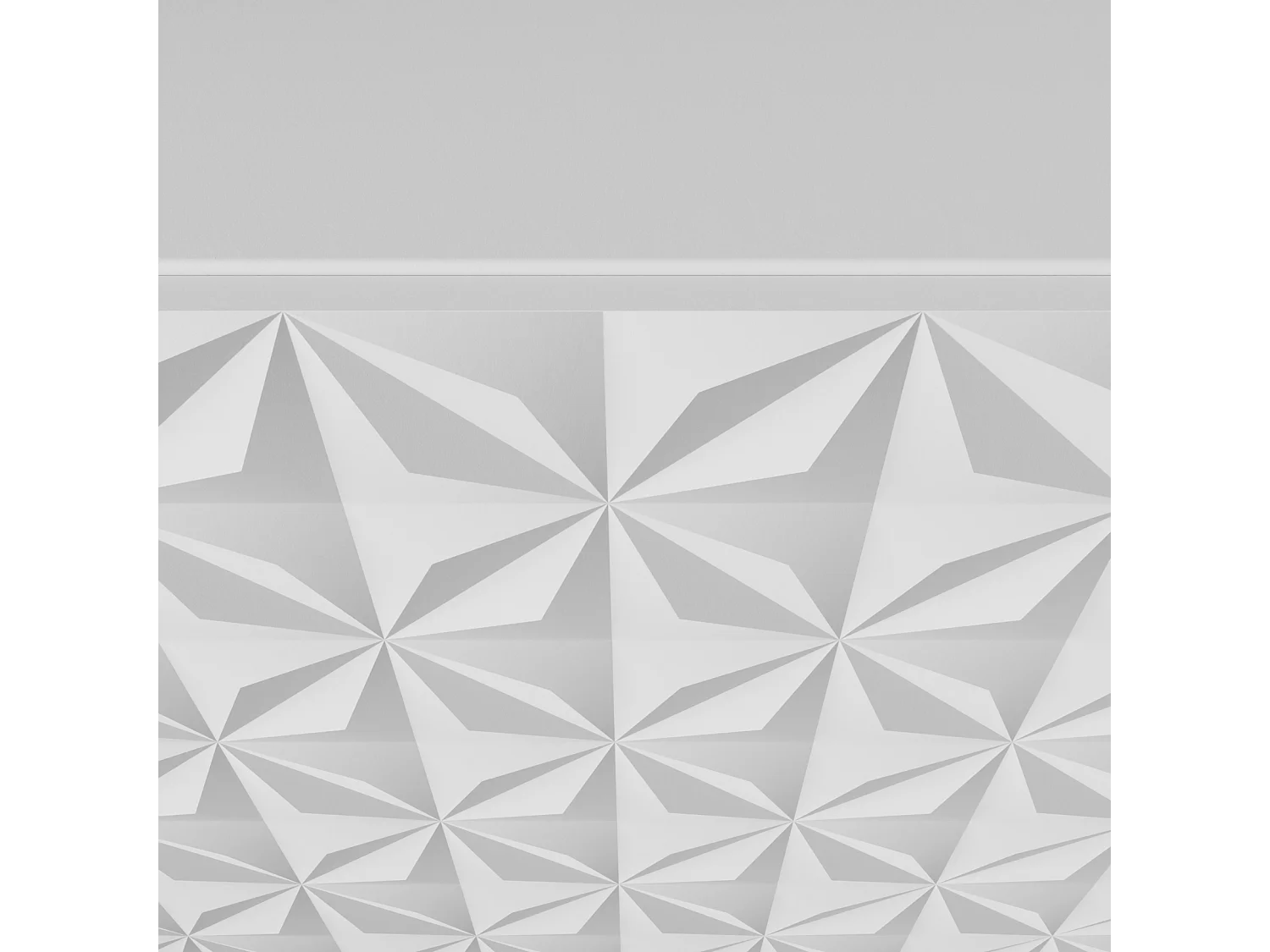 TV-Schrank Cali III Fernsehschrank TV-Lowboard 200 cm Fronten gefräst wie ein Kaleidoskop modernes Design dreitürig (Farbe: weiß, weiß)