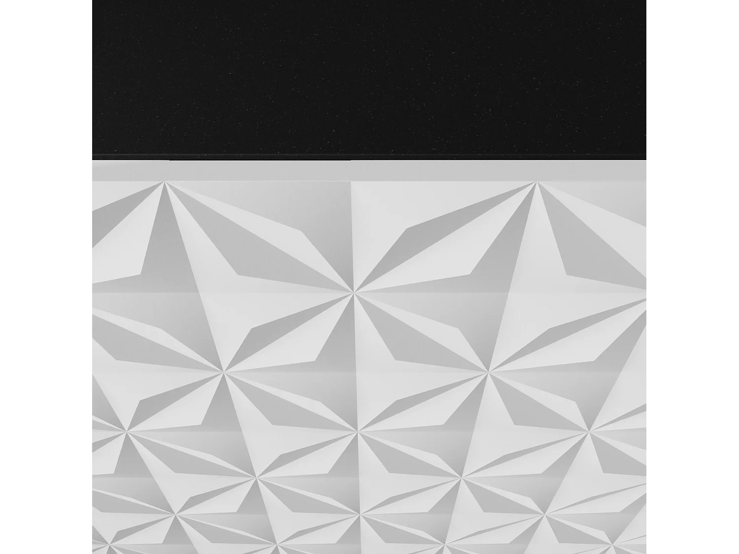 TV-Schrank Cali III Fernsehschrank TV-Lowboard 200 cm Fronten gefräst wie ein Kaleidoskop modernes Design dreitürig (Farbe: schwarz, weiß)