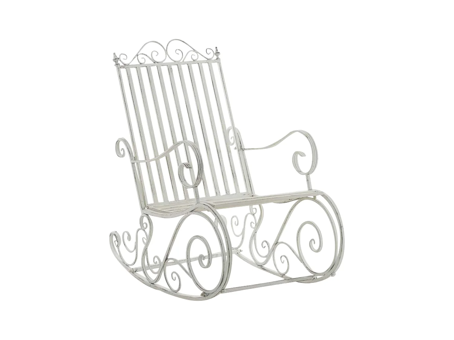 Lot de 2 fauteuils métal blanche 56 x 90 x 94 cm 10_0002844