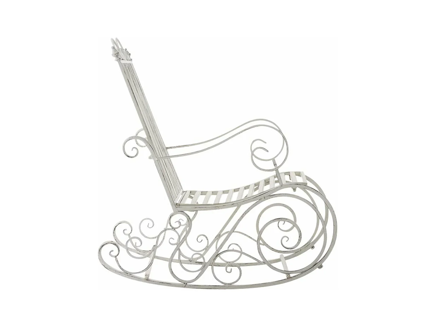 Lot de 2 fauteuils métal blanche 56 x 90 x 94 cm 10_0002844