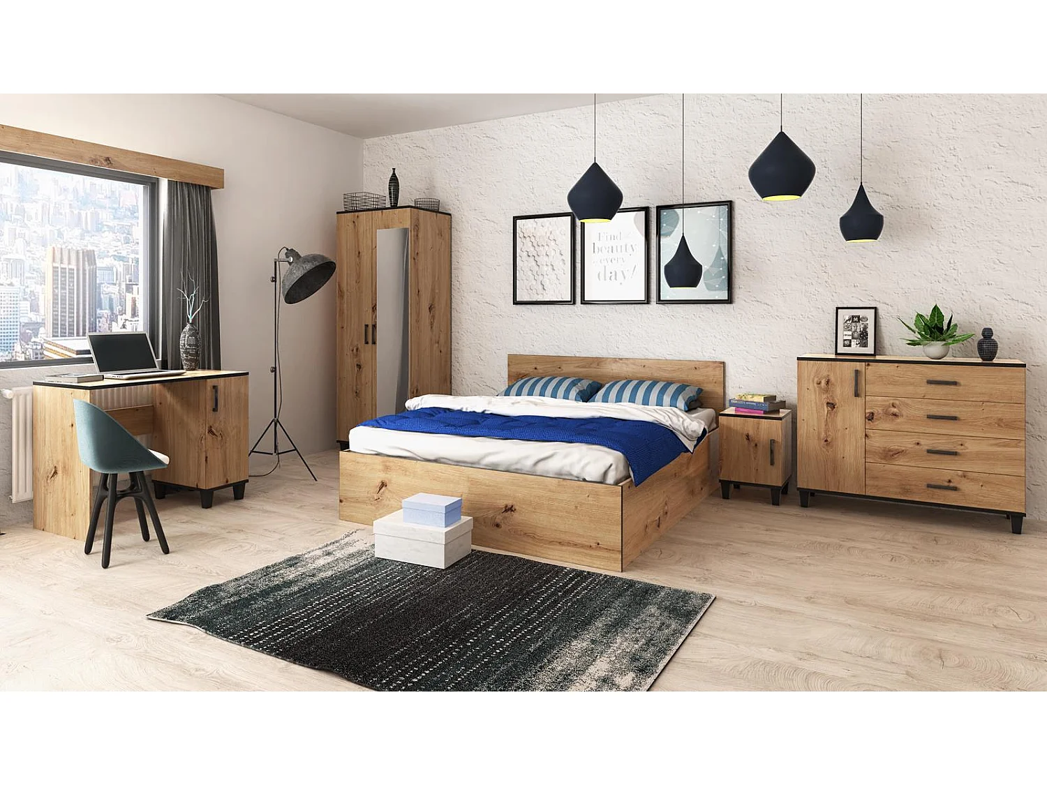 Vitrine Vanessa V Glas Bar Schrank Schränke Regal Holz Möbel Wohnzimmer Glastür mit Holzbeine Standvitrine Wohnzimmerschrank