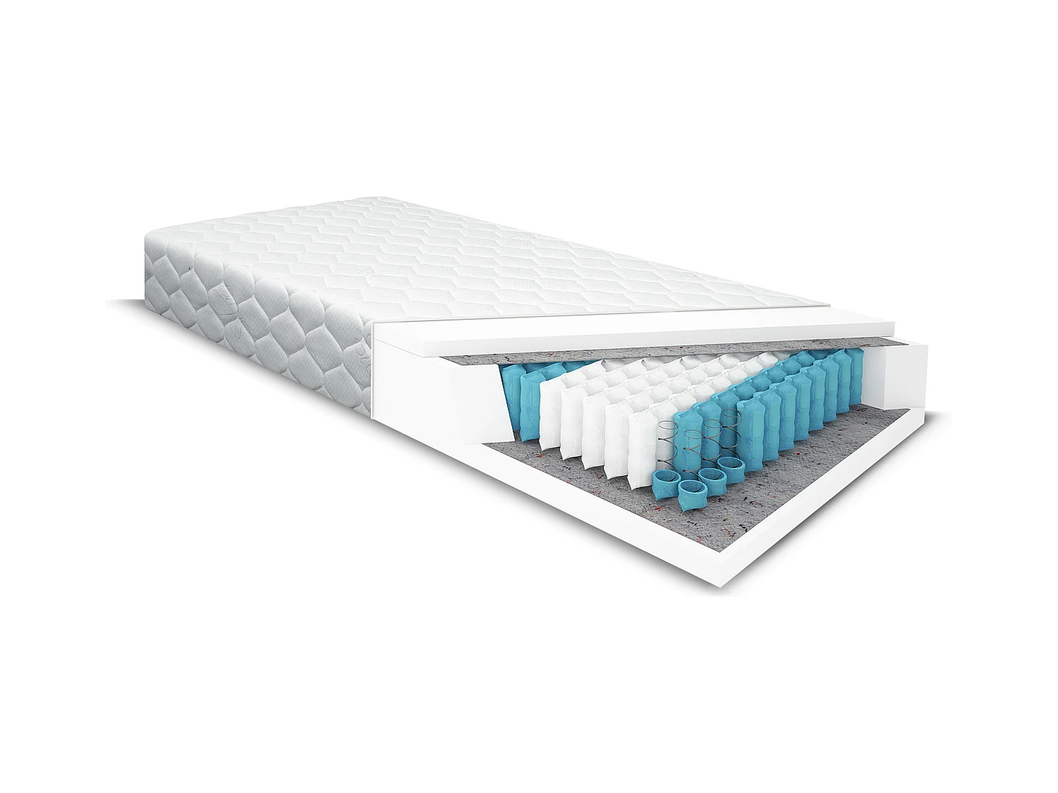 Matratze Comfort Plus 140 x 200 cm Taschenfederkern Höhe ca. 18 cm H2 (Jersey Basic)