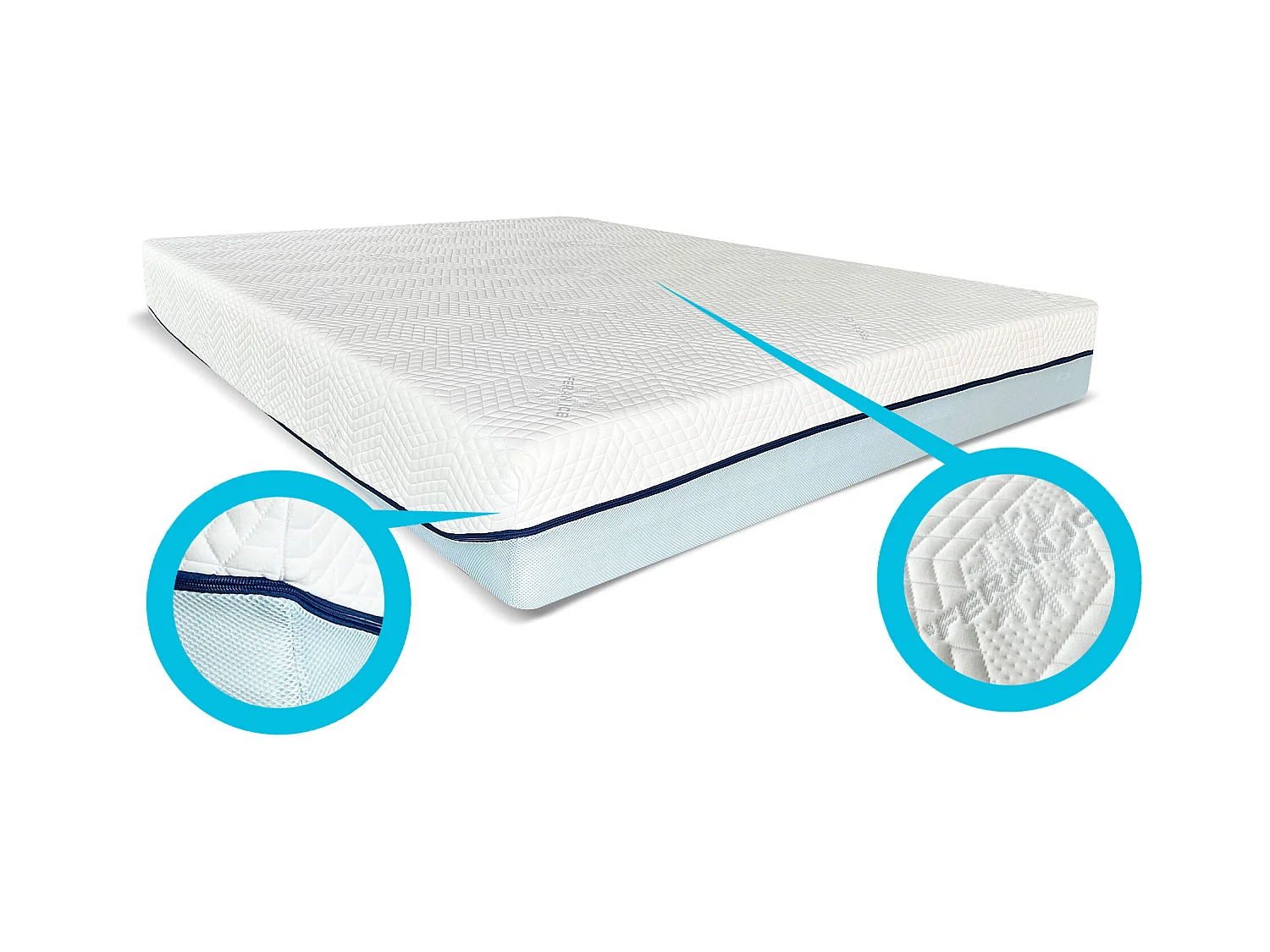 Matratze Ice Komfort 180 x 200 cm Taschenfederkern Höhe ca. 20 cm H3 einseitig