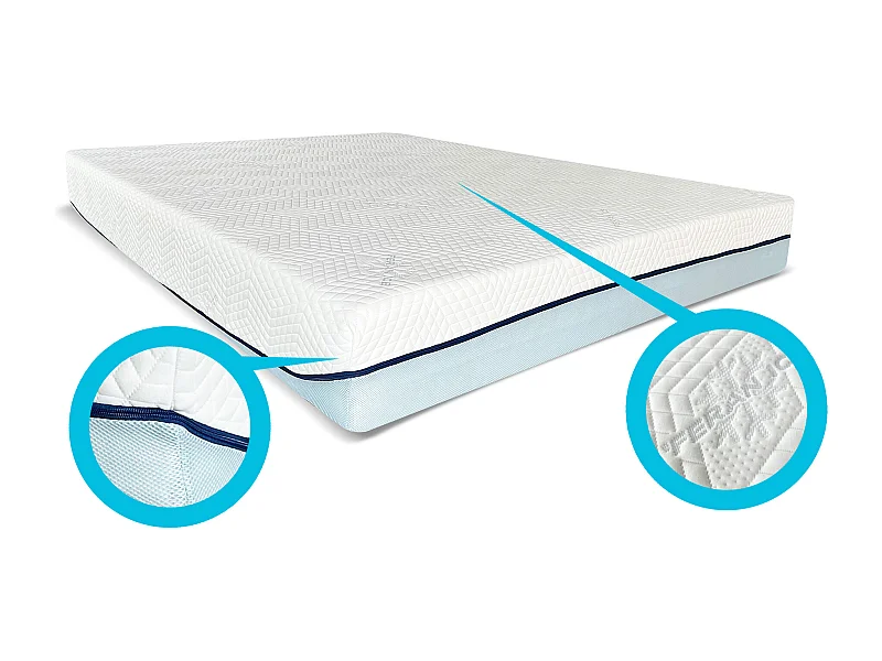 Matratze Ice Komfort 180 x 200 cm Taschenfederkern Höhe ca. 20 cm H3 einseitig