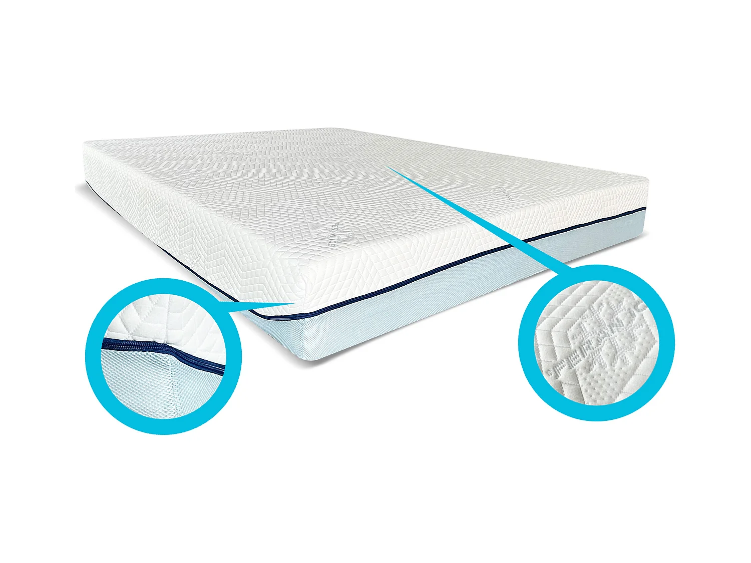 Matratze Ice Komfort 140 x 200 cm Taschenfederkern Höhe ca. 20 cm H3 einseitig