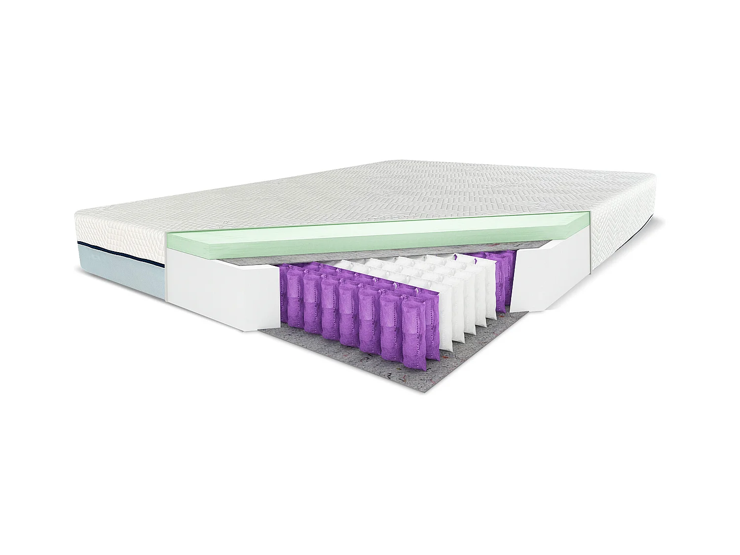 Matratze Ice Komfort 140 x 200 cm Taschenfederkern Höhe ca. 20 cm H3 einseitig