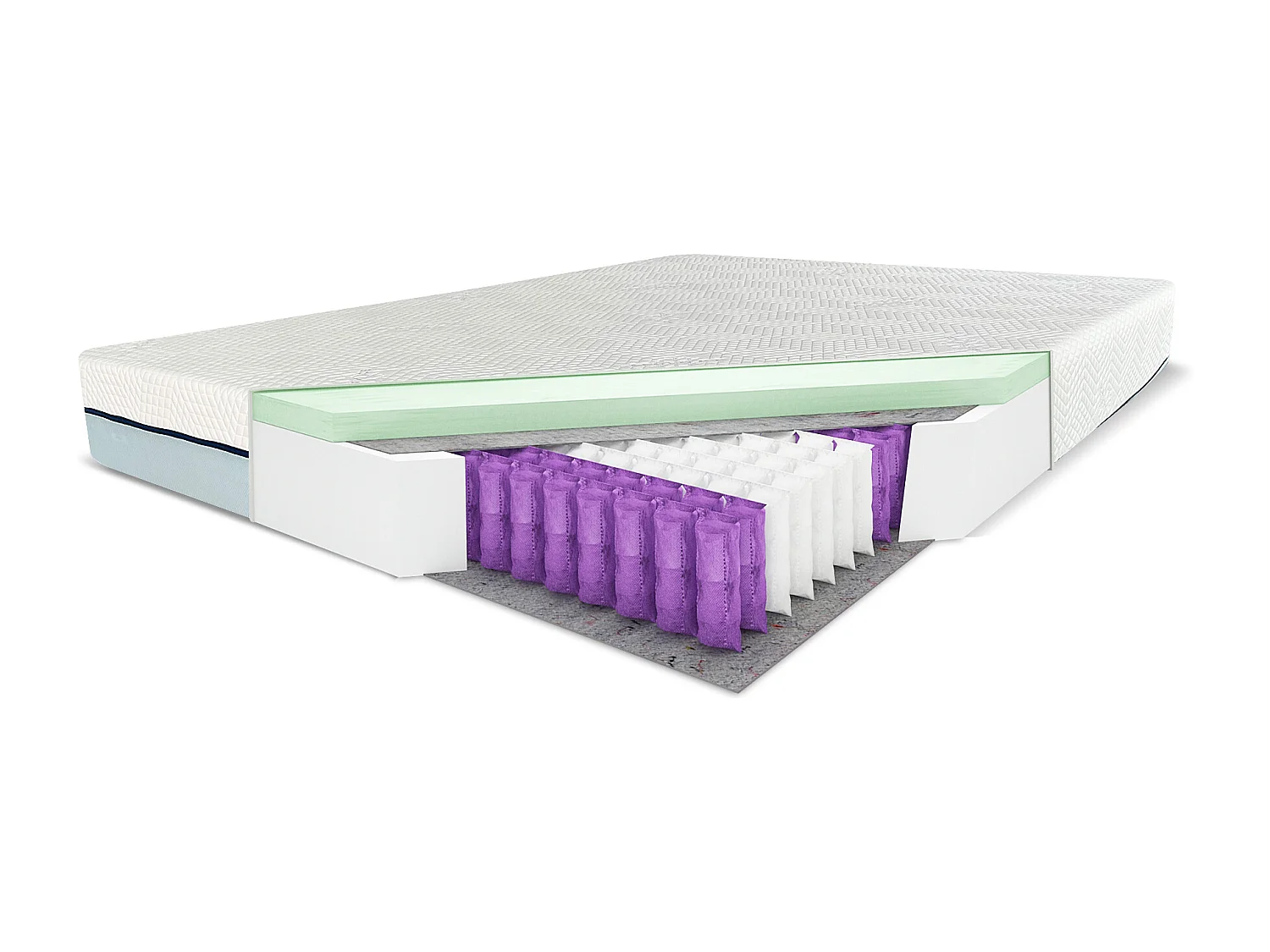 Matratze Ice Komfort 140 x 200 cm Taschenfederkern Höhe ca. 20 cm H3 einseitig