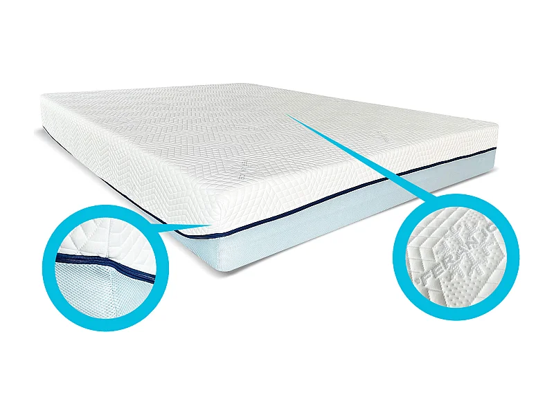 Matratze Ice Komfort 140 x 200 cm Taschenfederkern Höhe ca. 20 cm H3 einseitig