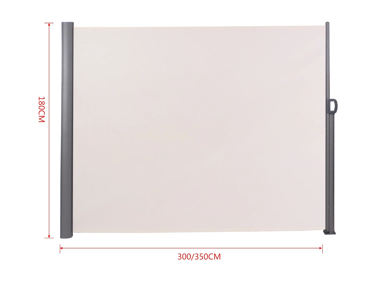 Brise-vue panneau pour jardin tissu crème 300 x 0 x 180 cm 10_0002981