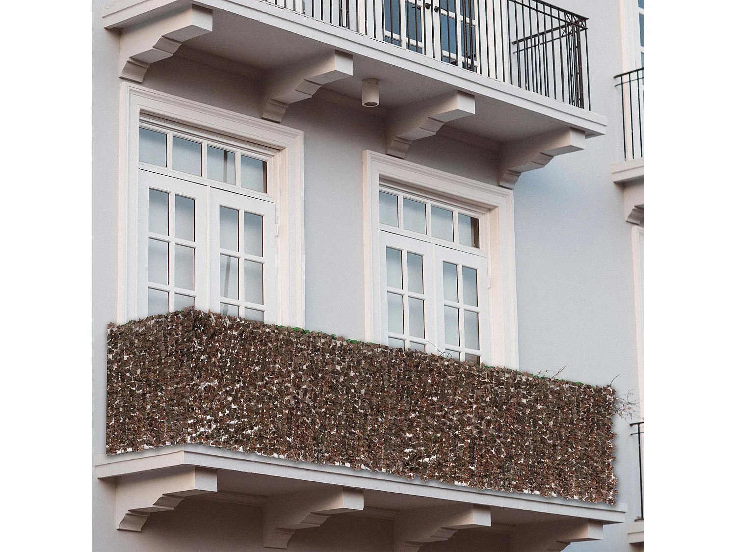 Brise-vue pour balcon protection marron 18 x 17 x 115 cm 04_0005947