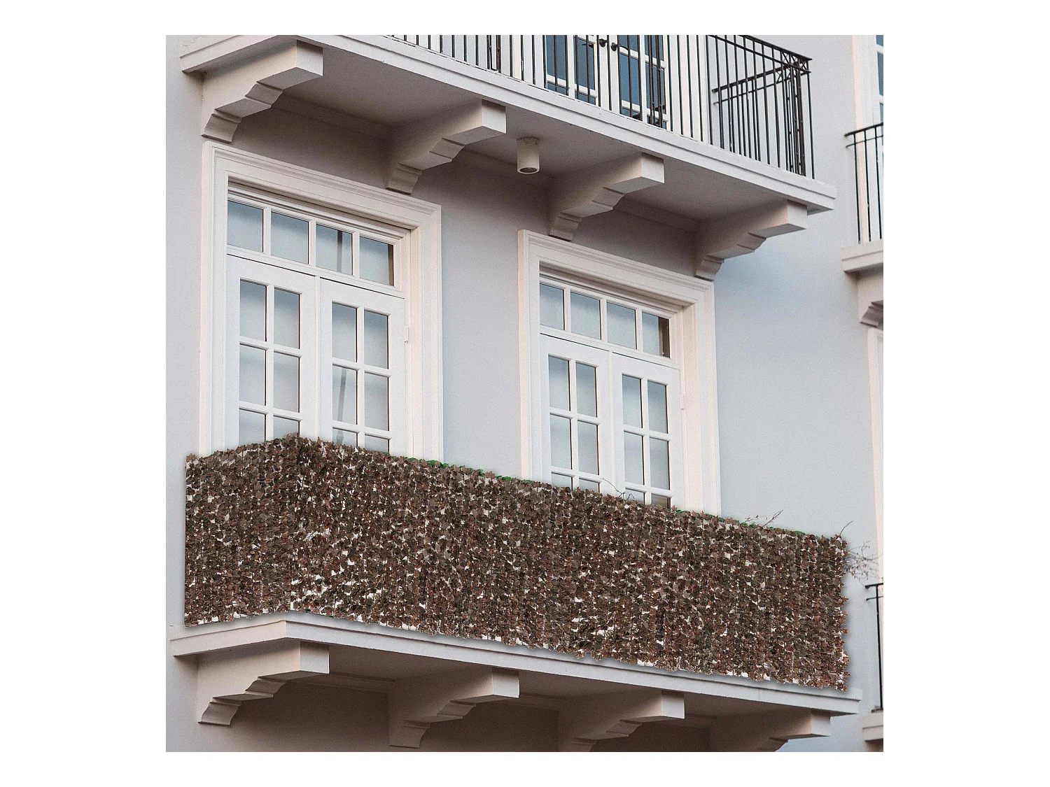 Brise-vue pour balcon protection marron 18 x 17 x 155 cm 04_0005948