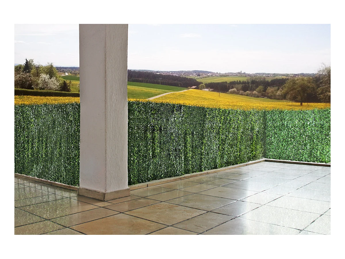 Brise-vue pour balcon revêtement beige 500 x 500 x 100 cm 04_0001079