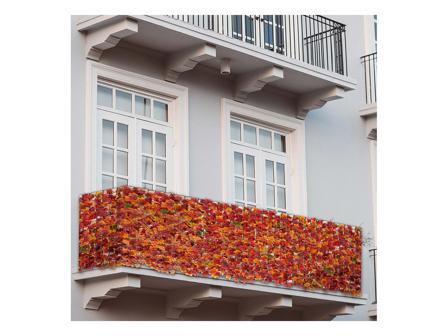 Brise-vue pour balcon revêtement jaune 14 x 13 x 154 cm 04_0005943