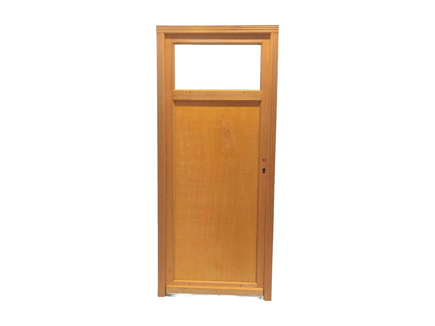 Porte De Service Bois Vitree Pagos, H,215xl,90  P,gauche + Poignee Et Barillet  (ref 01245f924) Cotes Tableau Gd Menuiseries