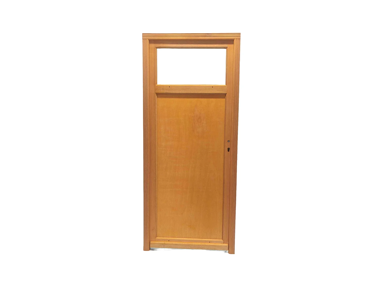 Porte De Service Bois Pagos, H,200xl,90 P,gauche + Poigneeet Barillet (ref 01245f924) Cotes Tableau Gd Menuiseries
