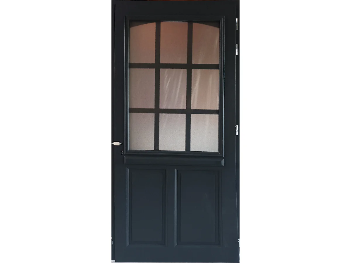 Porte d'entree Bois vitree, Alexa , gris RAL7016, H,215xl,90  p,gauche  Cote Tableau