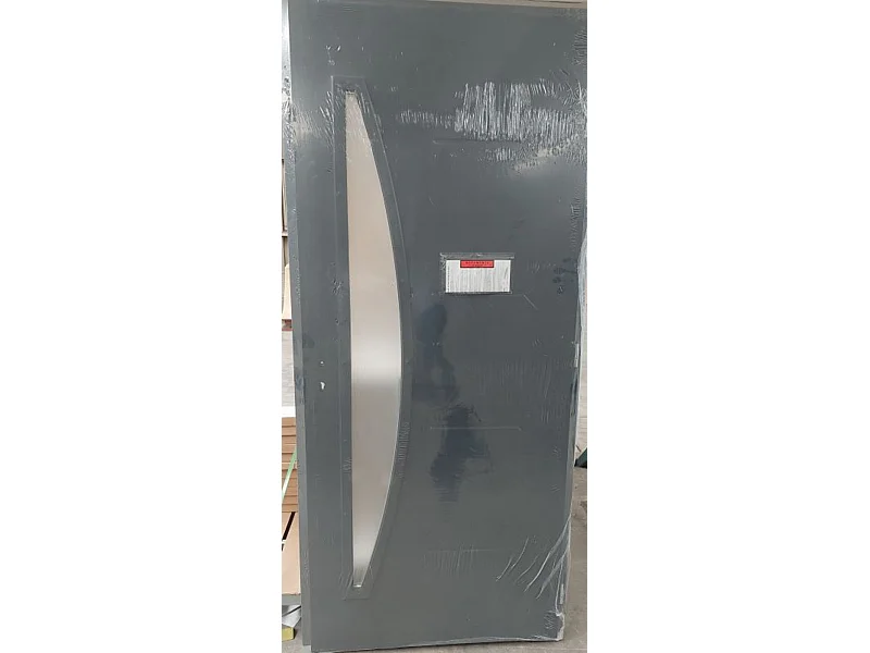 Porte d'entree acier vitree, LUNA gris anthracite RAL 7016, H,215xl,90  p, gauche Cotes Tableau