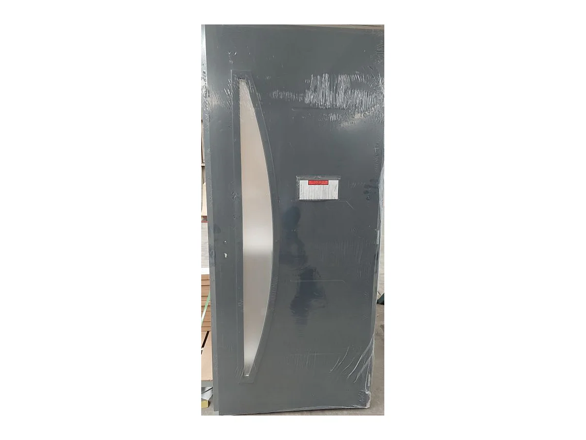 Porte d'entrée acier vitrée, LUNA gris anthracite RAL 7016, H,215xl,90 p, gauche Cotes Tableau
