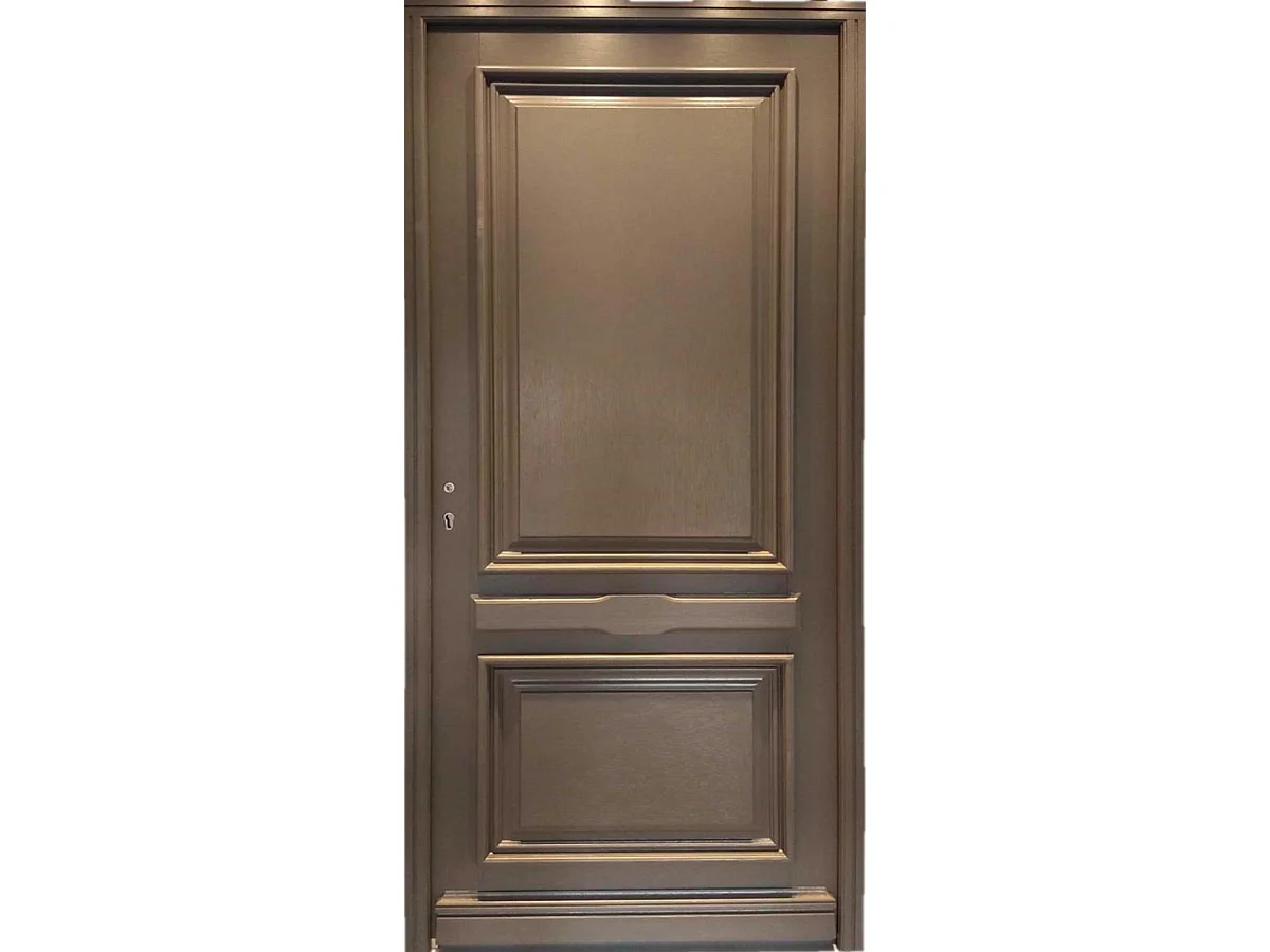 Porte D'entrée Bois Pleine Cassy Gris Quartz, H.215xl.90 Cm Côte Tableau P.droit Gd Menuiseries