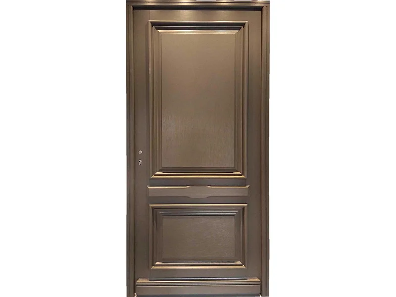 Porte d'entree Bois pleine, Cassy Gris RAL 7039, H,215xl,90  p, droit Cotes Tableau