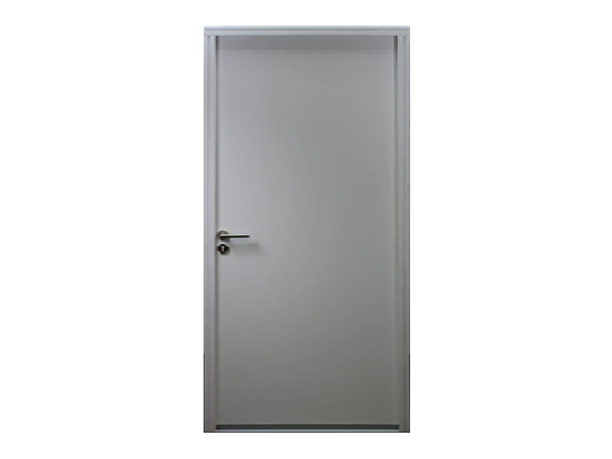 Porte d'entree acier pleine, STO Blanc, H,215xl,80  p, droite Cotes Tableau