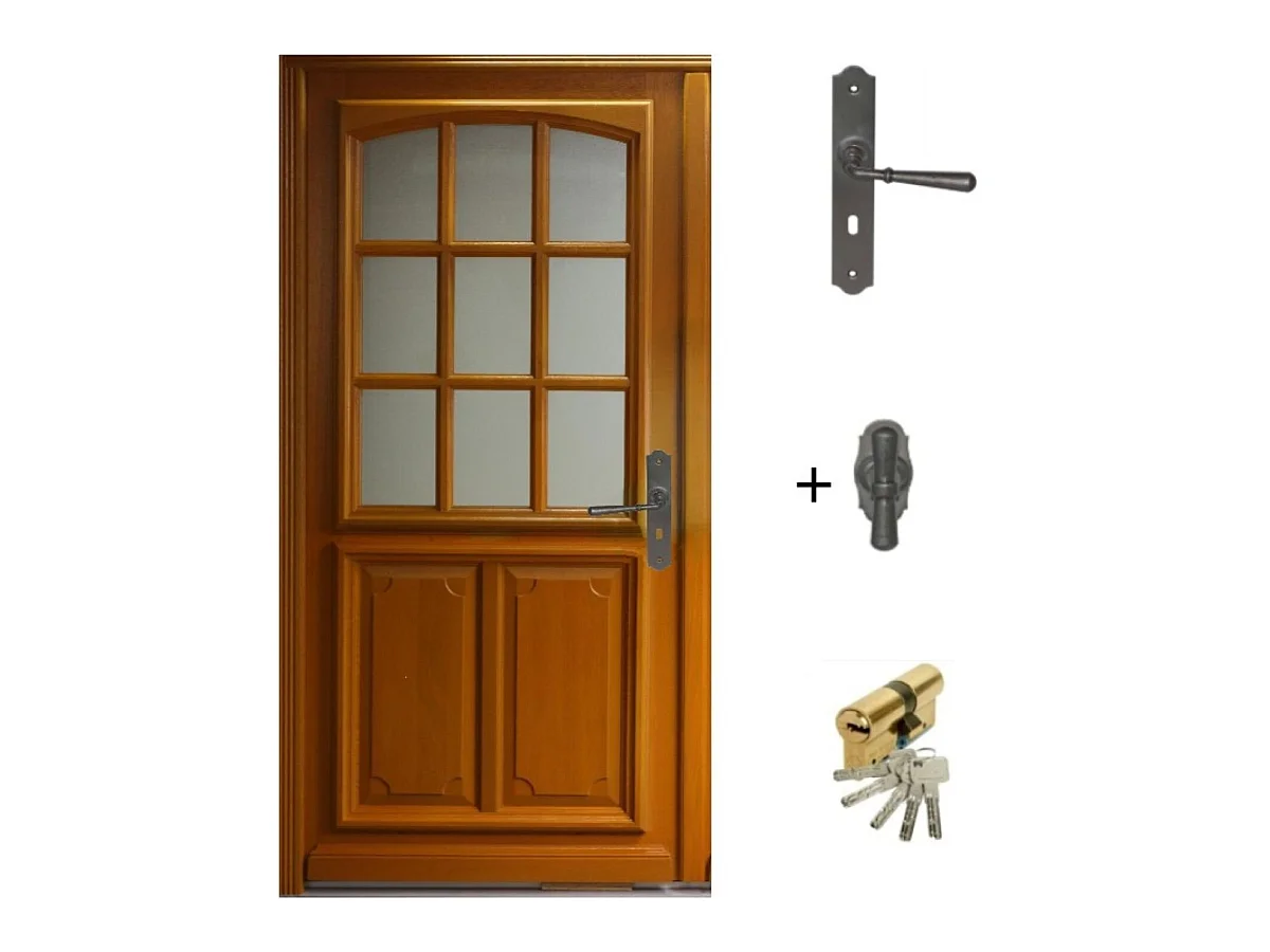 Porta d'ingresso in legno smaltato, Navy, H.200xl.90 p.sinistra + Maniglia E Botte (rif 010403RFP) Tabella Dimensioni senza maniglia