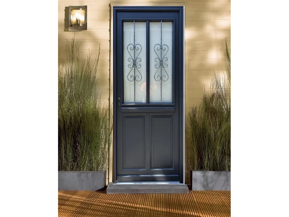 Porta d'ingresso in legno smaltato, Sobra, H.215xl.90 p. destra + Maniglia E Canna (rif 010403FP) Dimensioni tavolo senza maniglia