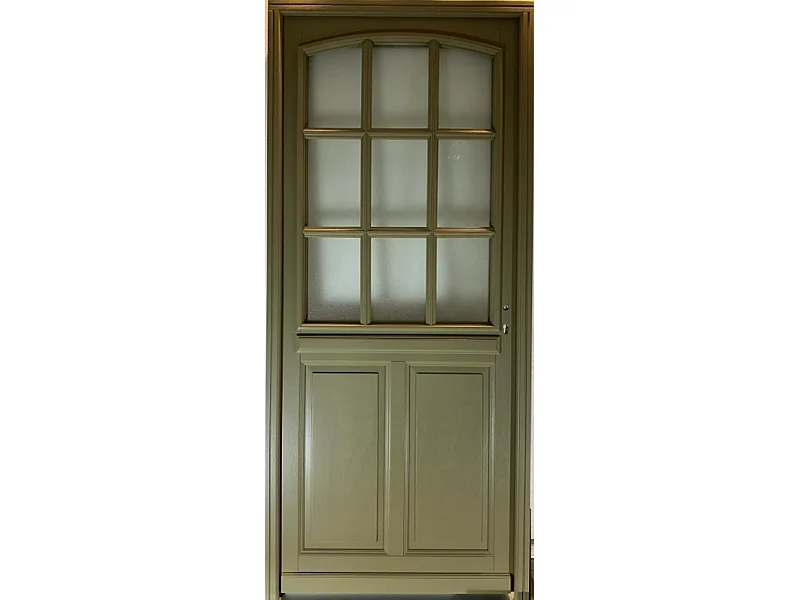 Porta d'ingresso in legno vitreo, Andore RAL 7002, H,215xl,80 p,sinistra Dimensioni Tabella senza maniglia