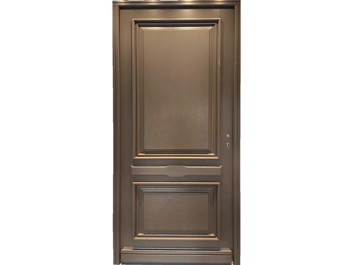 Porte d'entree Bois  pleine, Cassy Gris RAL 7039, H,215xl,90  p,gauche Cotes Tableau