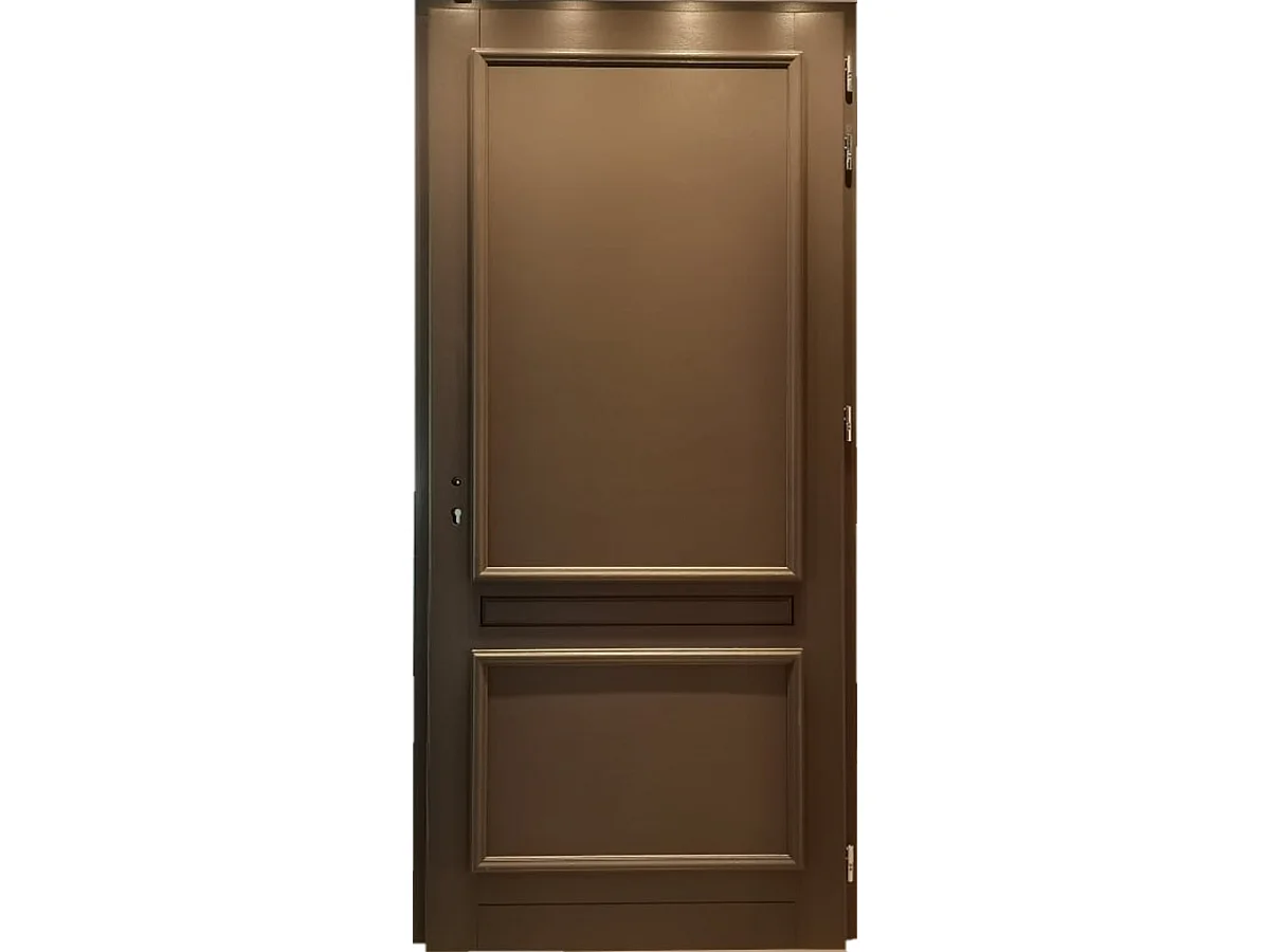 Porte D'entrée Bois Pleine Cassy Gris Quartz, H215 X L90 Cm Côte Tableau P. Gauche Gd Menuiseries