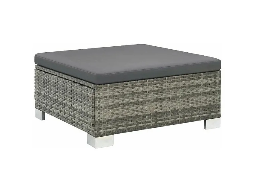 Salon de jardin 10 pièces résine tressée gris Magl